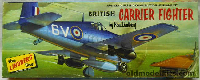 Lindberg 1/48 Grumman F6F Hellcat British Carrier Fighter, 558-98 plastic model kit